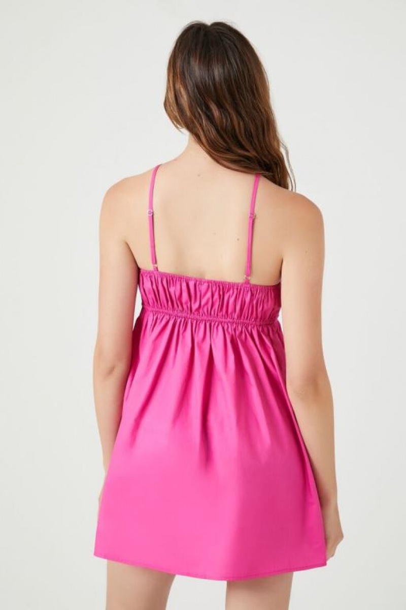 Vestido Forever 21 Cami Babydoll Mini Mujer Fucsia | TPXgpzakYtP