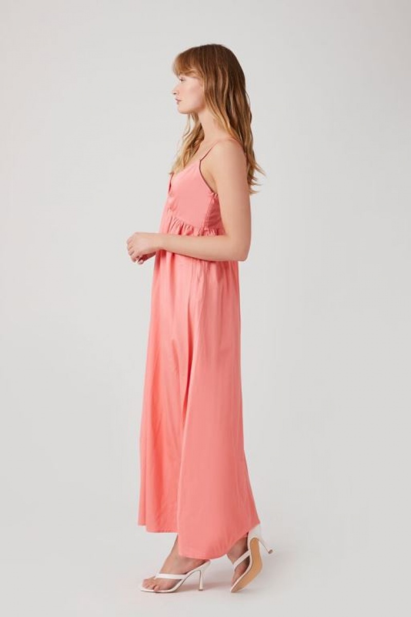 Vestido Forever 21 Cami Column Maxi Mujer Coral | t0TJDeapRiw