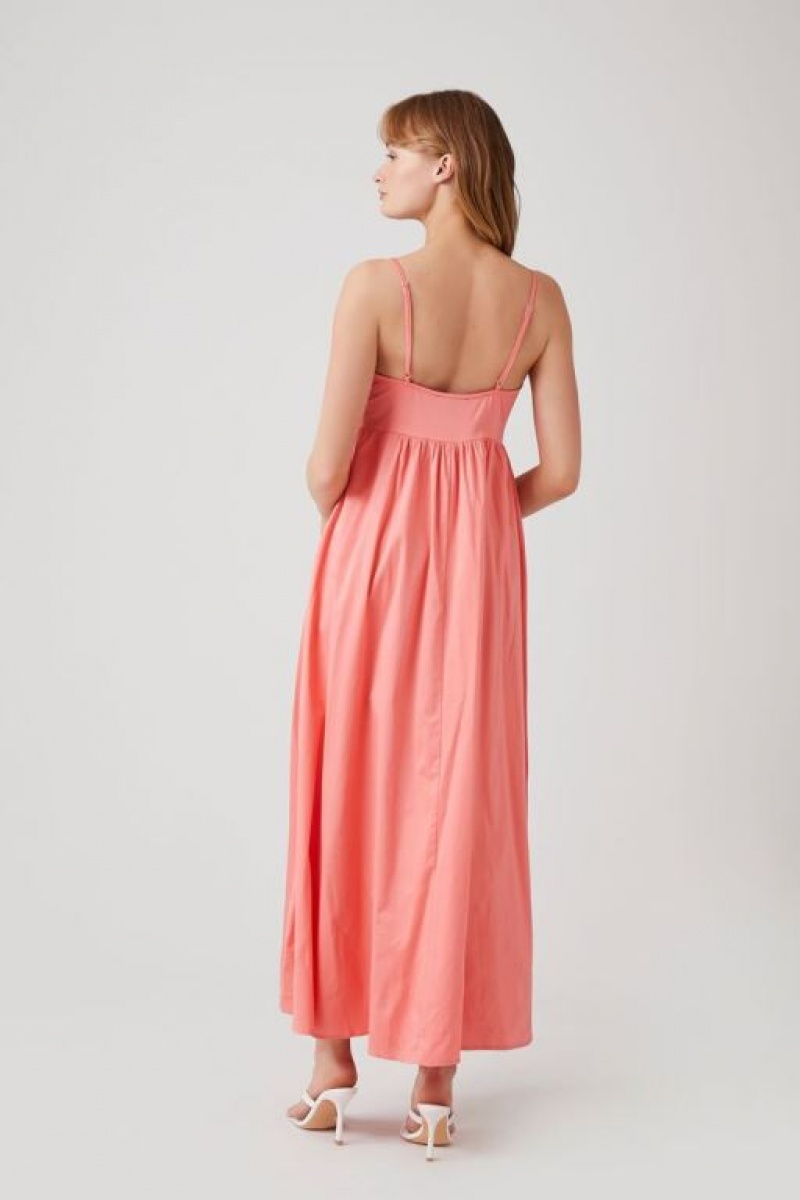 Vestido Forever 21 Cami Column Maxi Mujer Coral | t0TJDeapRiw