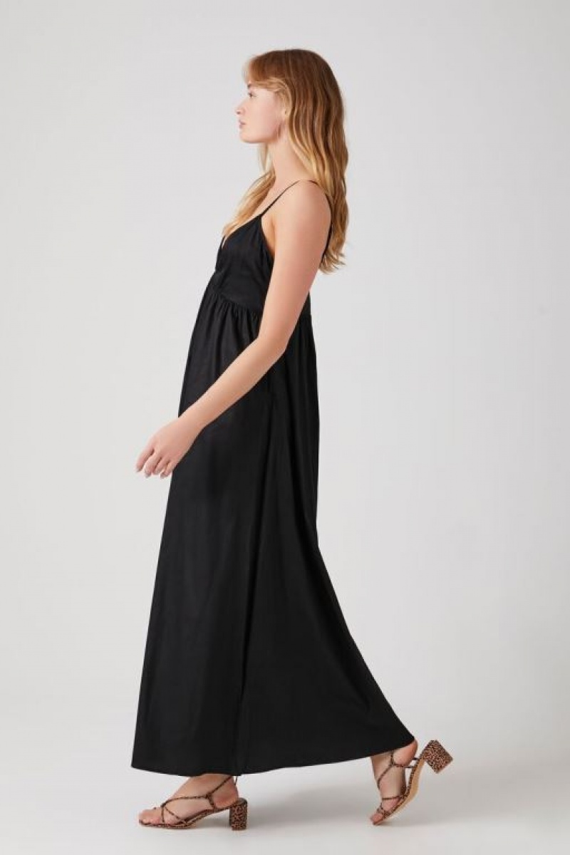 Vestido Forever 21 Cami Column Maxi Mujer Negras | FD0gN5HvezD