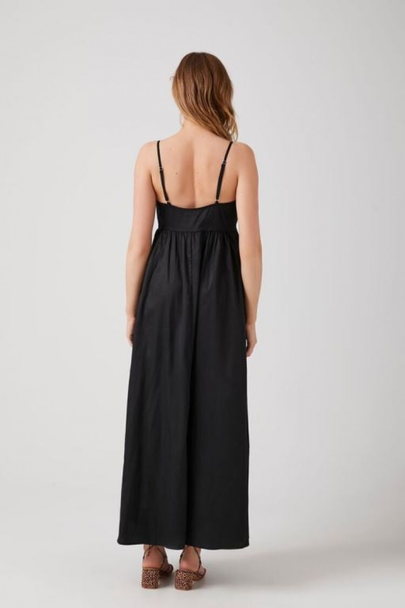 Vestido Forever 21 Cami Column Maxi Mujer Negras | FD0gN5HvezD