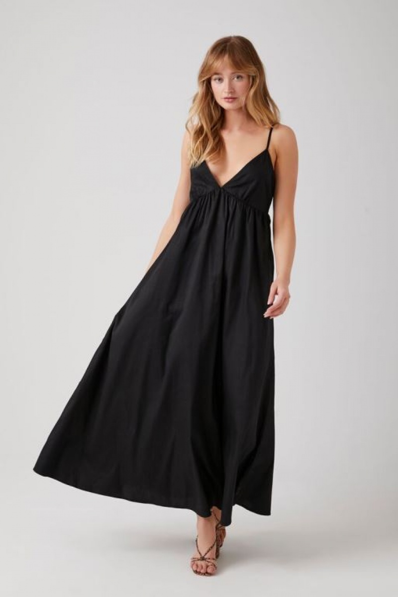 Vestido Forever 21 Cami Column Maxi Mujer Negras | FD0gN5HvezD