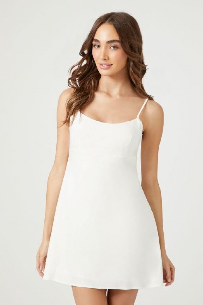 Vestido Forever 21 Cami Fit Amp Flare Mini Mujer Blancas | tldCgwxMjyR