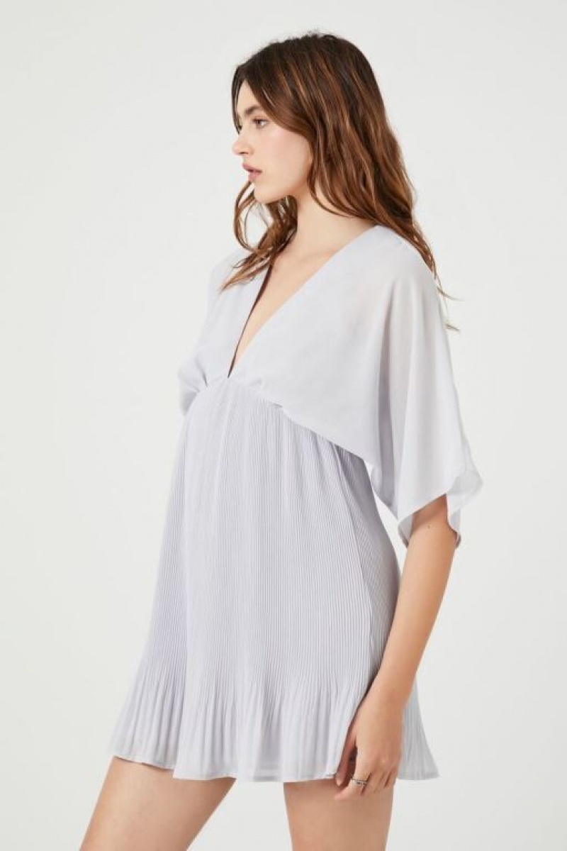 Vestido Forever 21 Chiffon Mini Babydoll Mujer Gris Claro | vXVhz7fxVSg