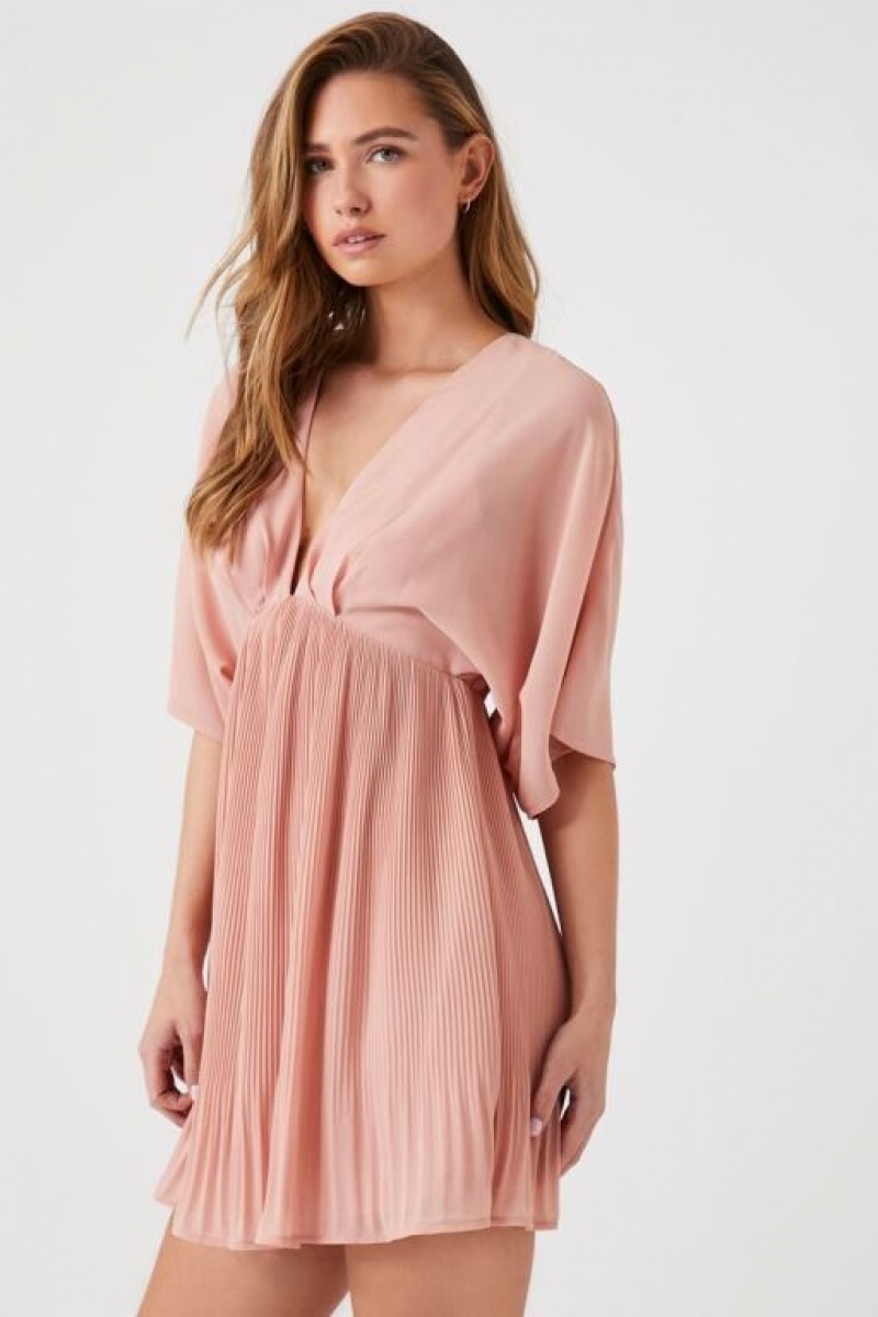 Vestido Forever 21 Chiffon Mini Babydoll Mujer Moradas | Tj6YSSTKsAN