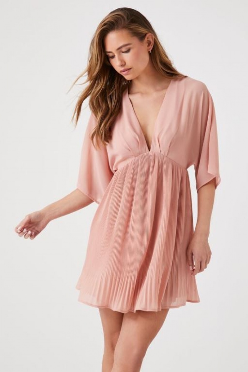 Vestido Forever 21 Chiffon Mini Babydoll Mujer Moradas | Tj6YSSTKsAN