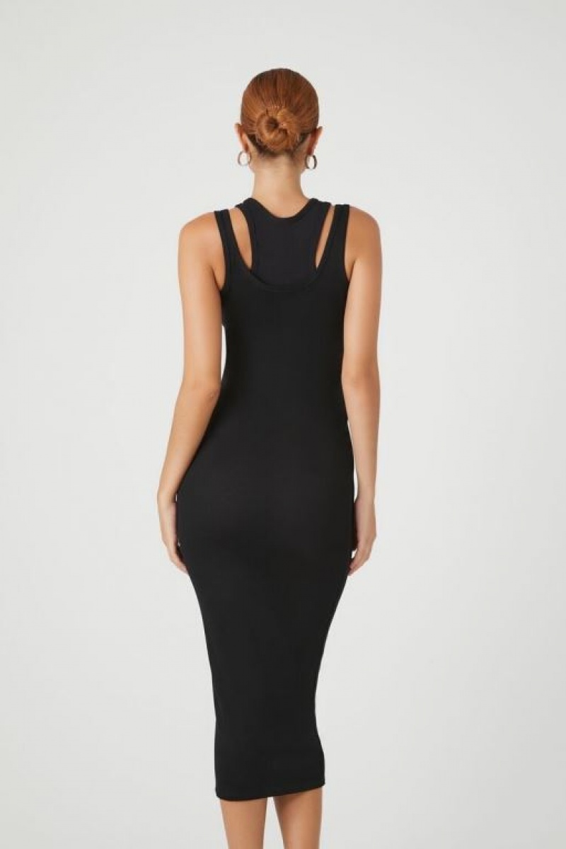 Vestido Forever 21 Combo Bodycon Midi Mujer Negras | S9XTJQxkklO