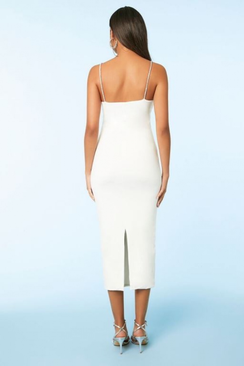 Vestido Forever 21 Contour Bodycon Cami Midi Mujer Blancas | f1BepCNPIXc