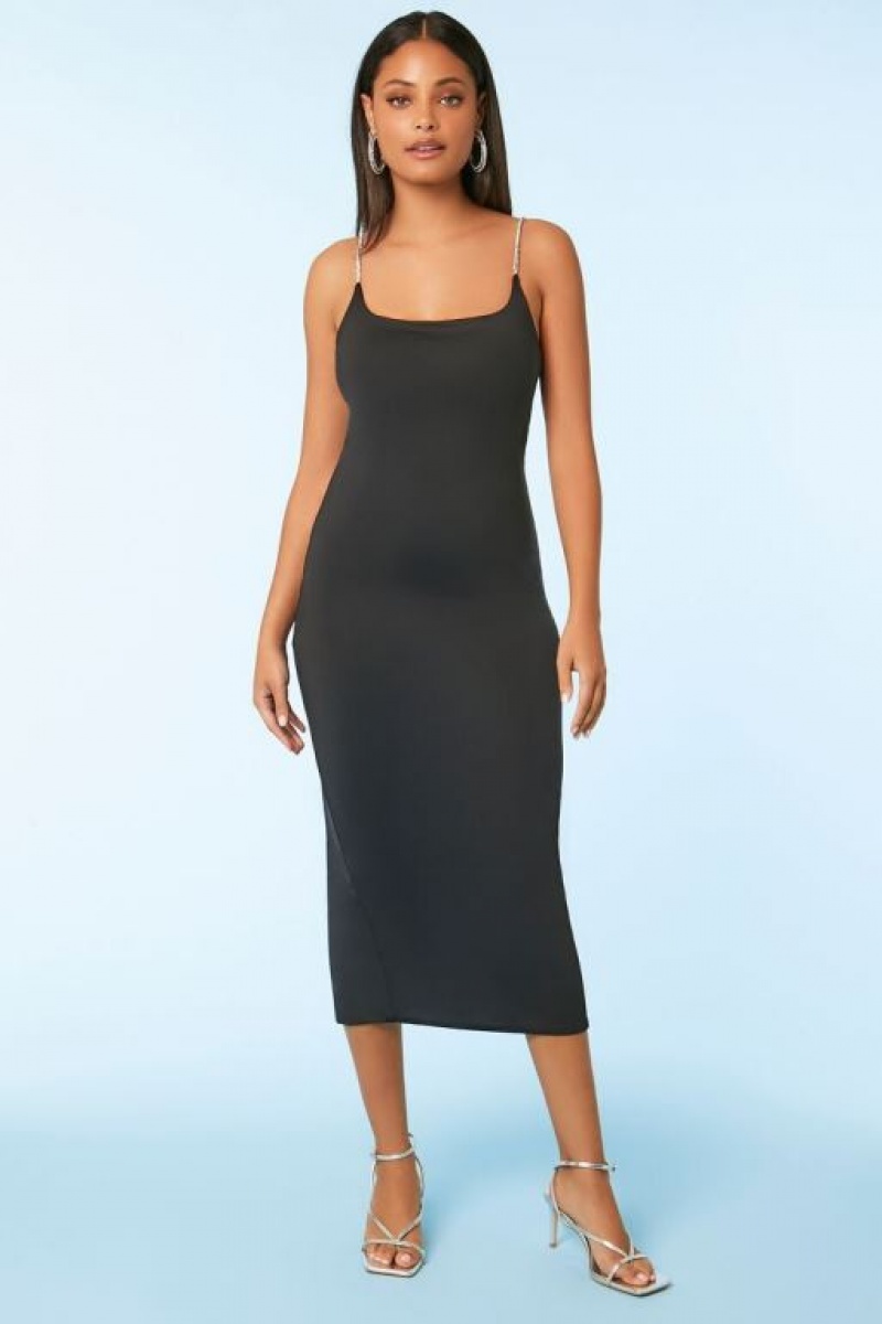 Vestido Forever 21 Contour Bodycon Cami Midi Mujer Negras | tQk96S6CkBw