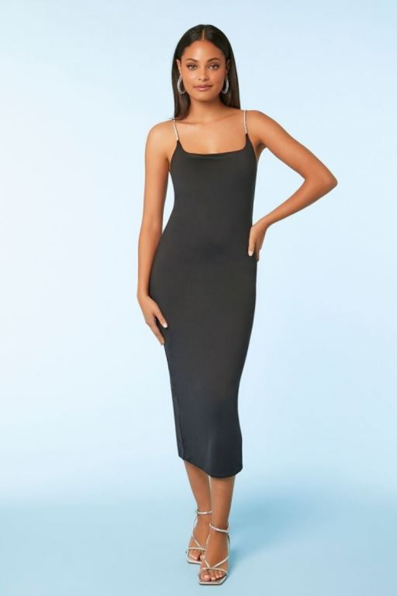 Vestido Forever 21 Contour Bodycon Cami Midi Mujer Negras | tQk96S6CkBw