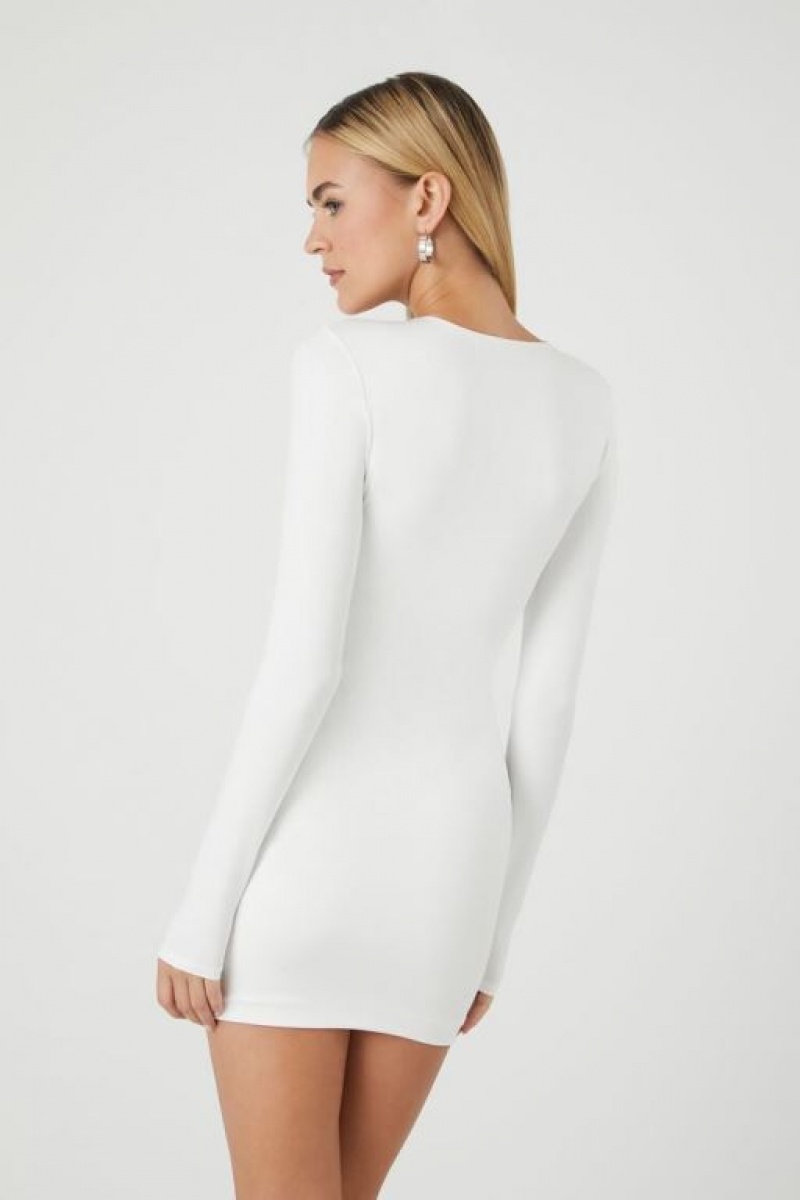 Vestido Forever 21 Contour Bodycon Mini Mujer Blancas | dBEWdc0n7iZ