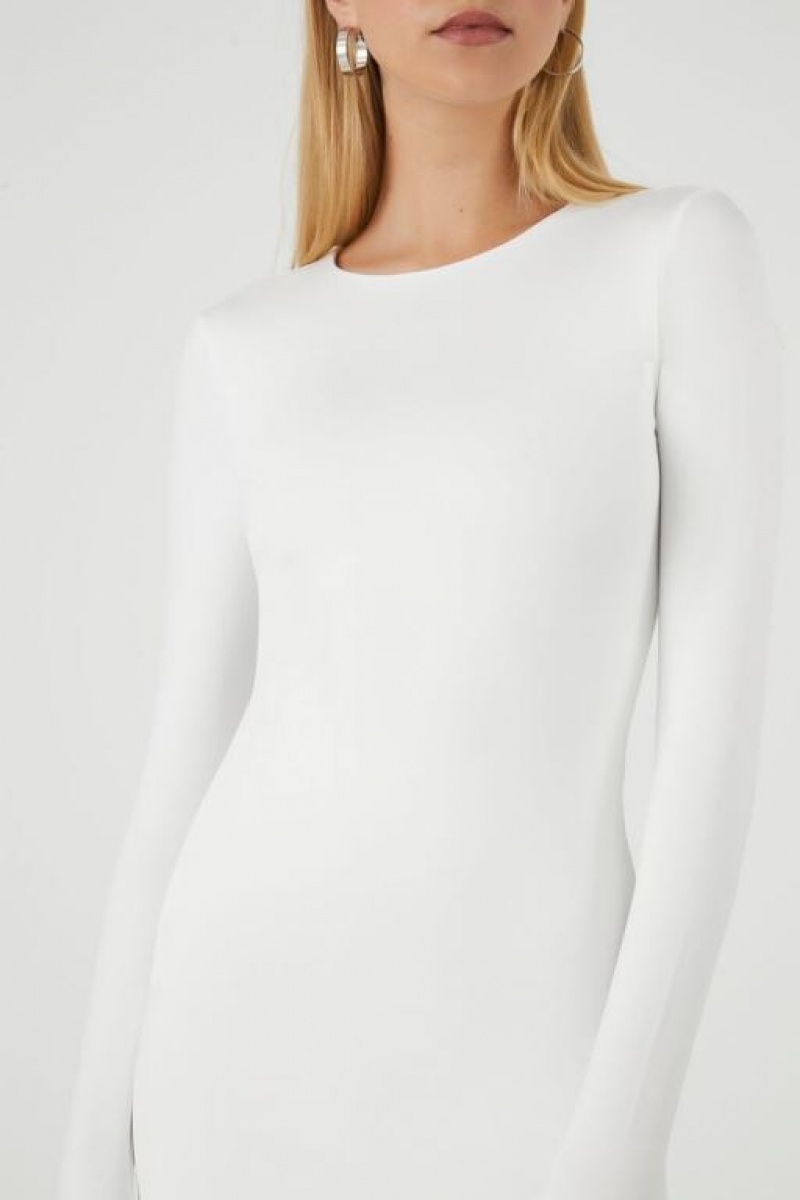 Vestido Forever 21 Contour Bodycon Mini Mujer Blancas | dBEWdc0n7iZ