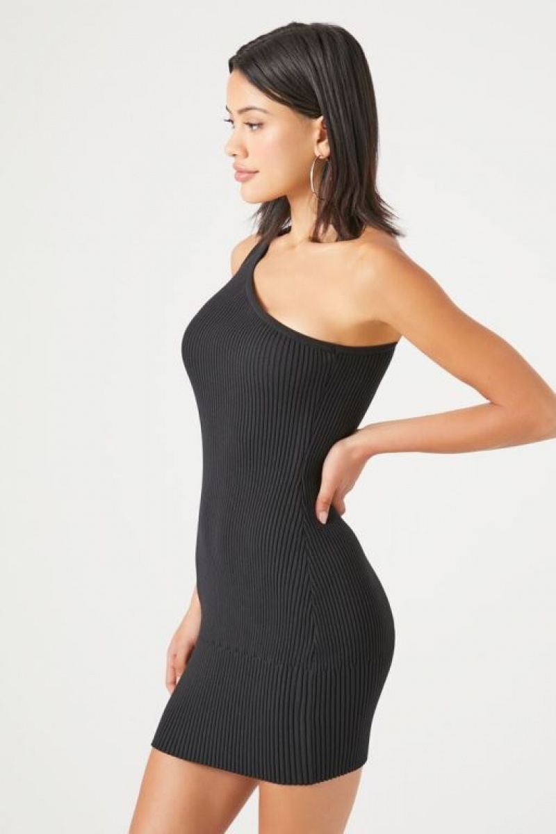 Vestido Forever 21 Contour One Shoulder Mini Mujer Negras | swRgANVWGp6