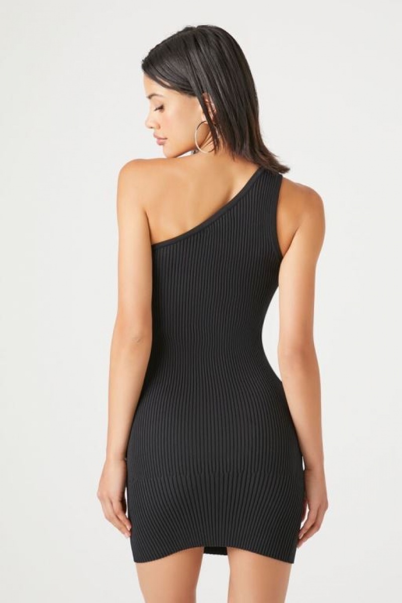 Vestido Forever 21 Contour One Shoulder Mini Mujer Negras | swRgANVWGp6