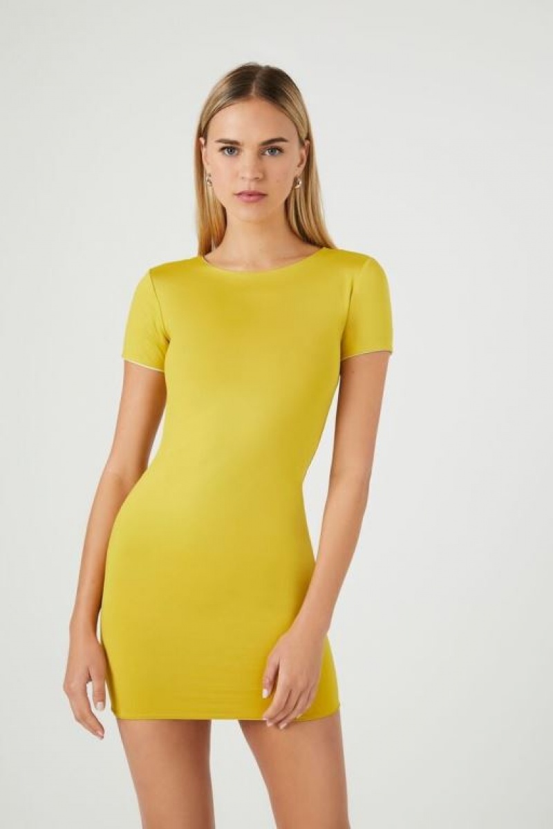 Vestido Forever 21 Contour Reversible Mini Mujer Pistachio/Olivine | zfE1eZ6UW91