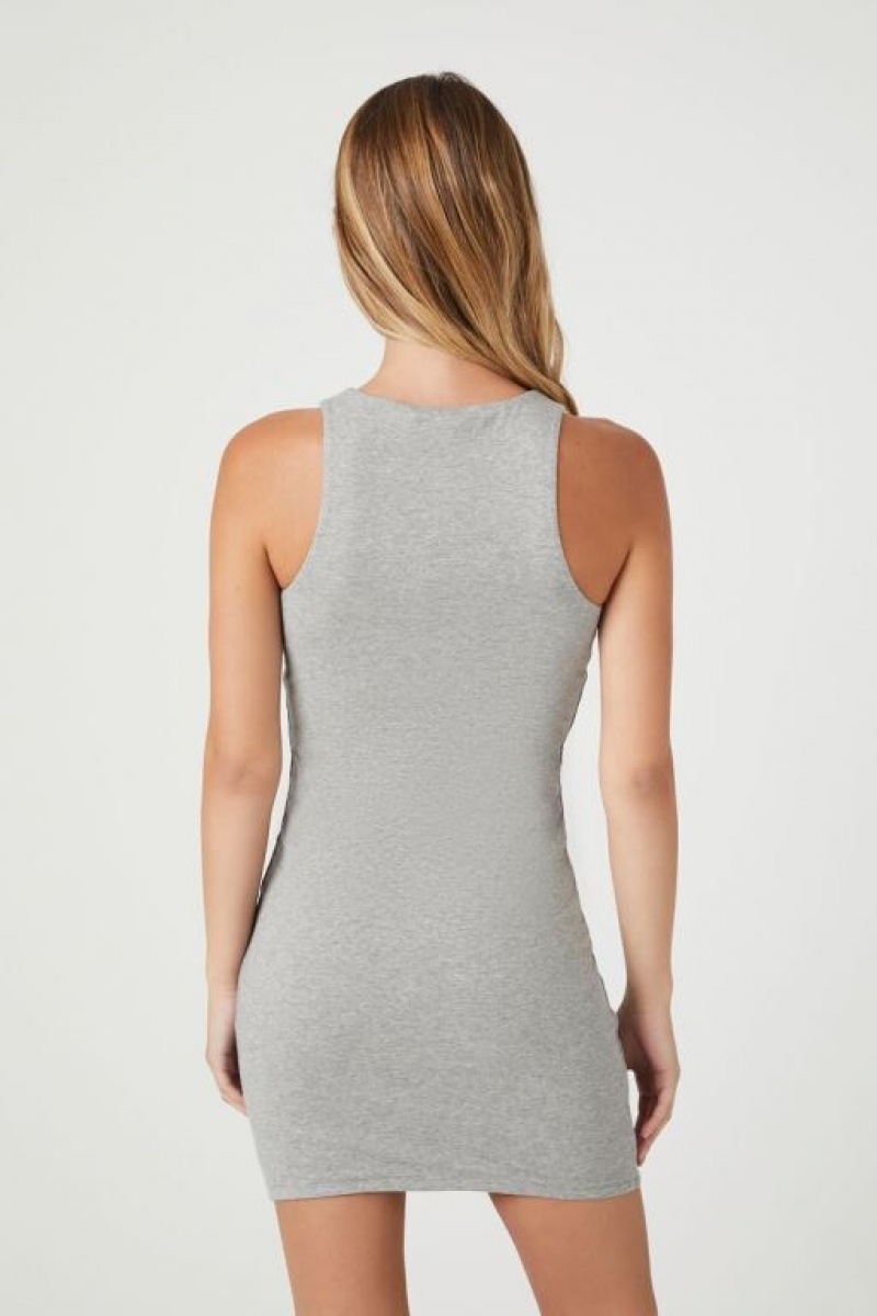 Vestido Forever 21 Cotton Blend Mini Tank Mujer Gris | k8OzsuTipHk