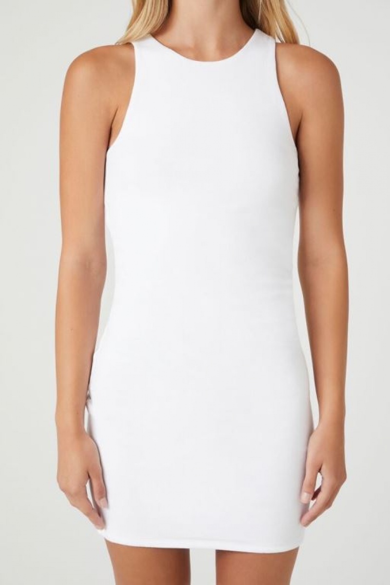 Vestido Forever 21 Cotton Blend Mini Tank Mujer Blancas | ovZY3YRRdYB