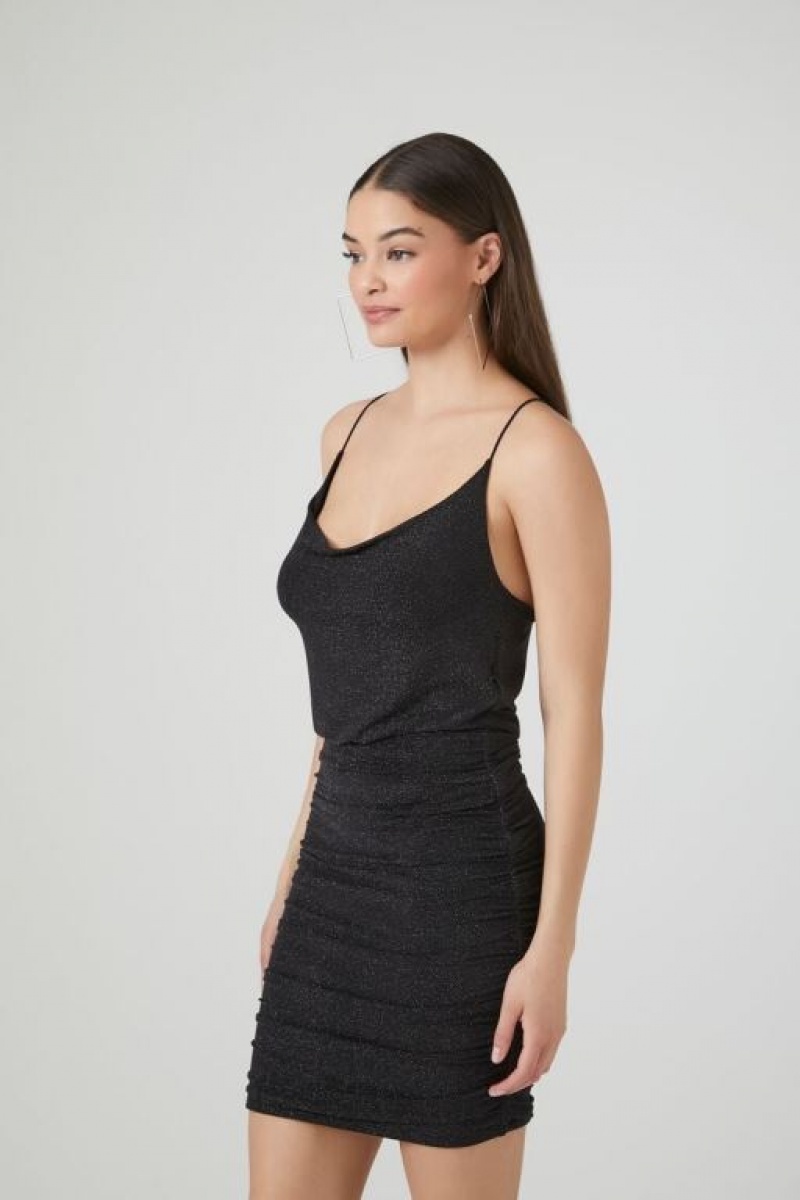 Vestido Forever 21 Cowl Neck Cami Bodycon Mini Mujer Negras | GAie7B96Cur