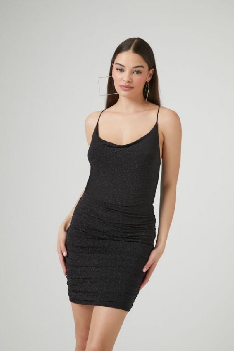 Vestido Forever 21 Cowl Neck Cami Bodycon Mini Mujer Negras | GAie7B96Cur