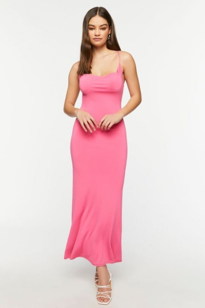 Vestido Forever 21 Cowl Neck Crisscross Maxi Mujer Rosas | EV4LsEkXMCf