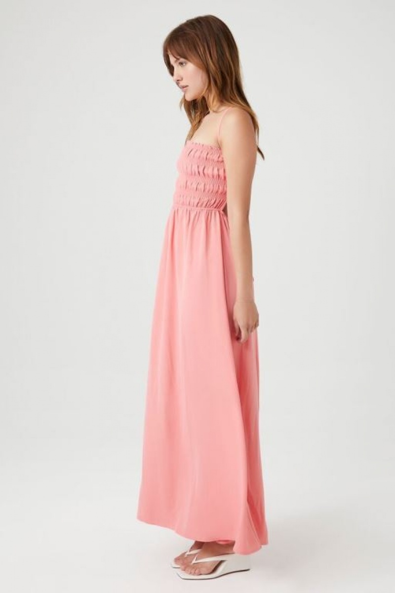 Vestido Forever 21 Crisscross Cami Maxi Mujer Coral | A9hPojU4cTn