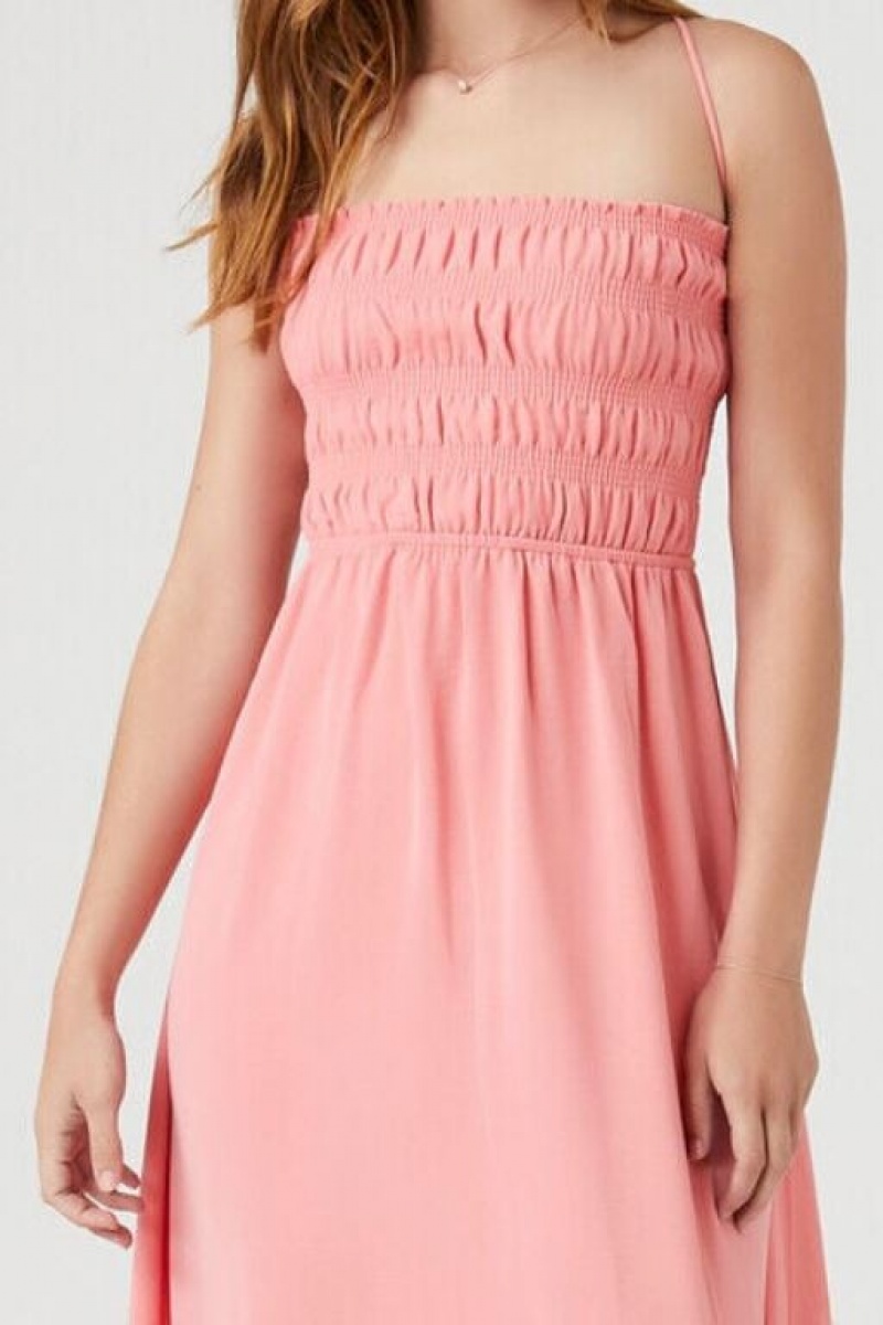 Vestido Forever 21 Crisscross Cami Maxi Mujer Coral | A9hPojU4cTn