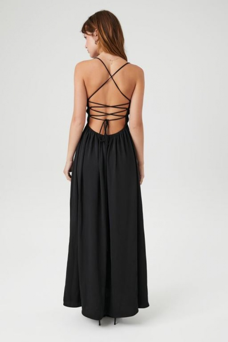 Vestido Forever 21 Crisscross Cami Maxi Mujer Negras | 4CzC9uWFVZj