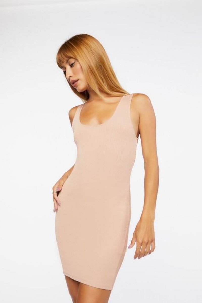 Vestido Forever 21 Cutout Bodycon Mini Mujer Walnut | NfuQHDJboxM