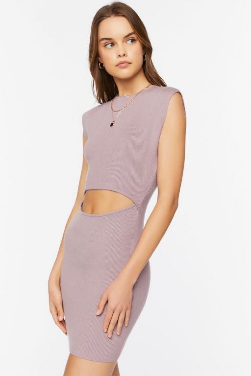 Vestido Forever 21 Cutout Mini Mujer Gris | ANBPyKsNXTI