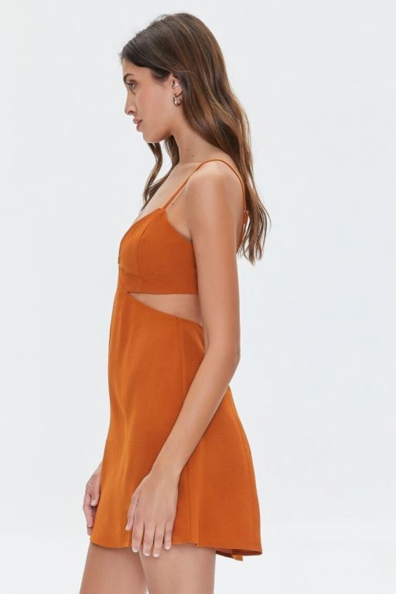 Vestido Forever 21 Cutout Mini Mujer Praline | LFh1ve6y6n0