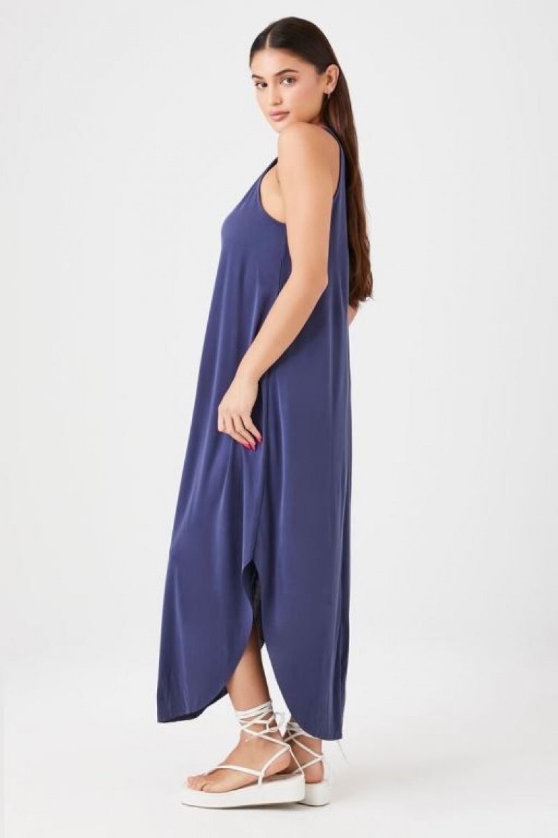 Vestido Forever 21 Dolphin Hem Maxi Mujer Azul Marino | HJD90nsFVxz