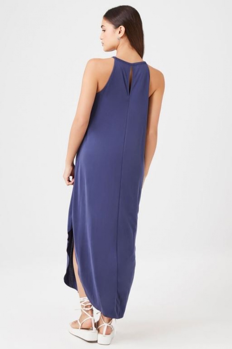 Vestido Forever 21 Dolphin Hem Maxi Mujer Azul Marino | HJD90nsFVxz