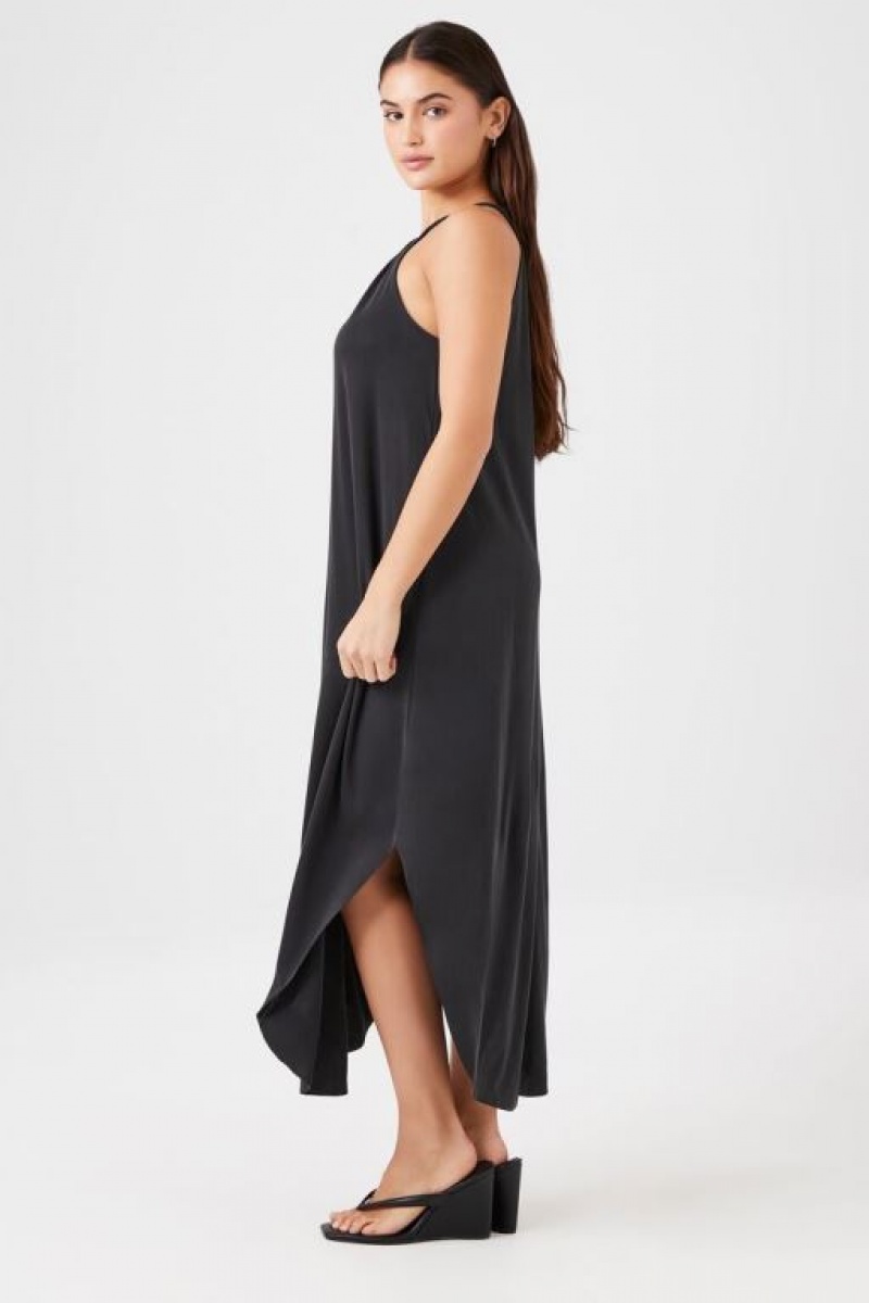 Vestido Forever 21 Dolphin Hem Maxi Mujer Negras | UhBZx1FbdCm