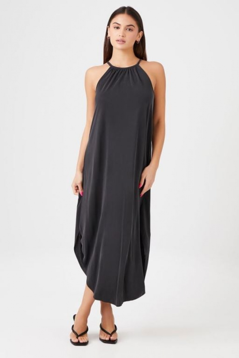 Vestido Forever 21 Dolphin Hem Maxi Mujer Negras | UhBZx1FbdCm