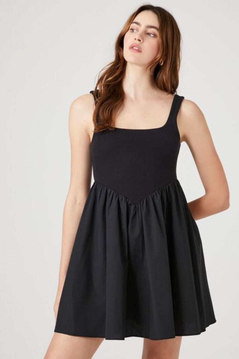 Vestido Forever 21 Fit Amp Flare Mini Mujer Negras | ysjG066u2yW