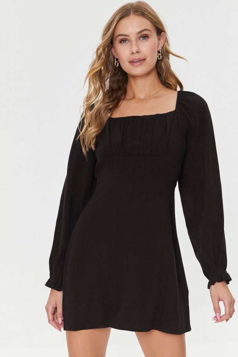 Vestido Forever 21 Fit Amp Flare Mini Mujer Negras | uc9if2MZIU4