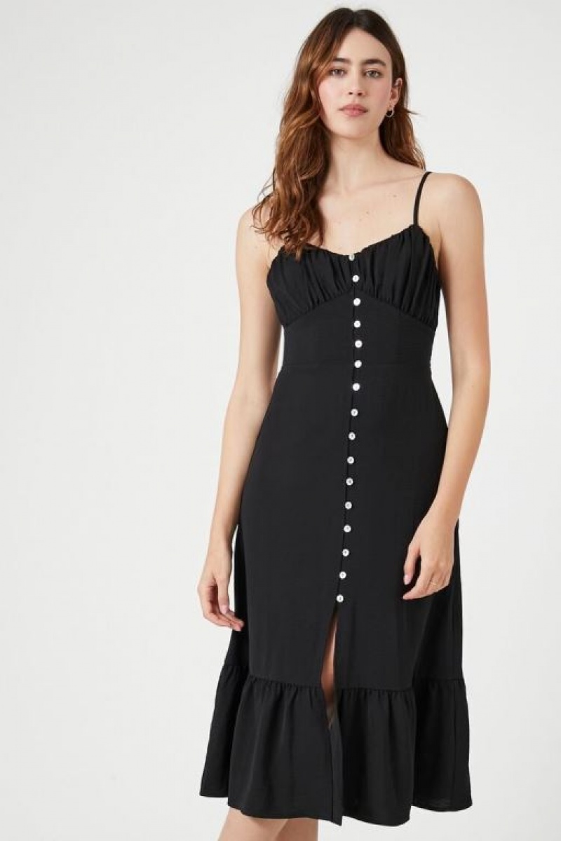 Vestido Forever 21 Flounce Midi Cami Mujer Negras | fJnHtpwVNXO