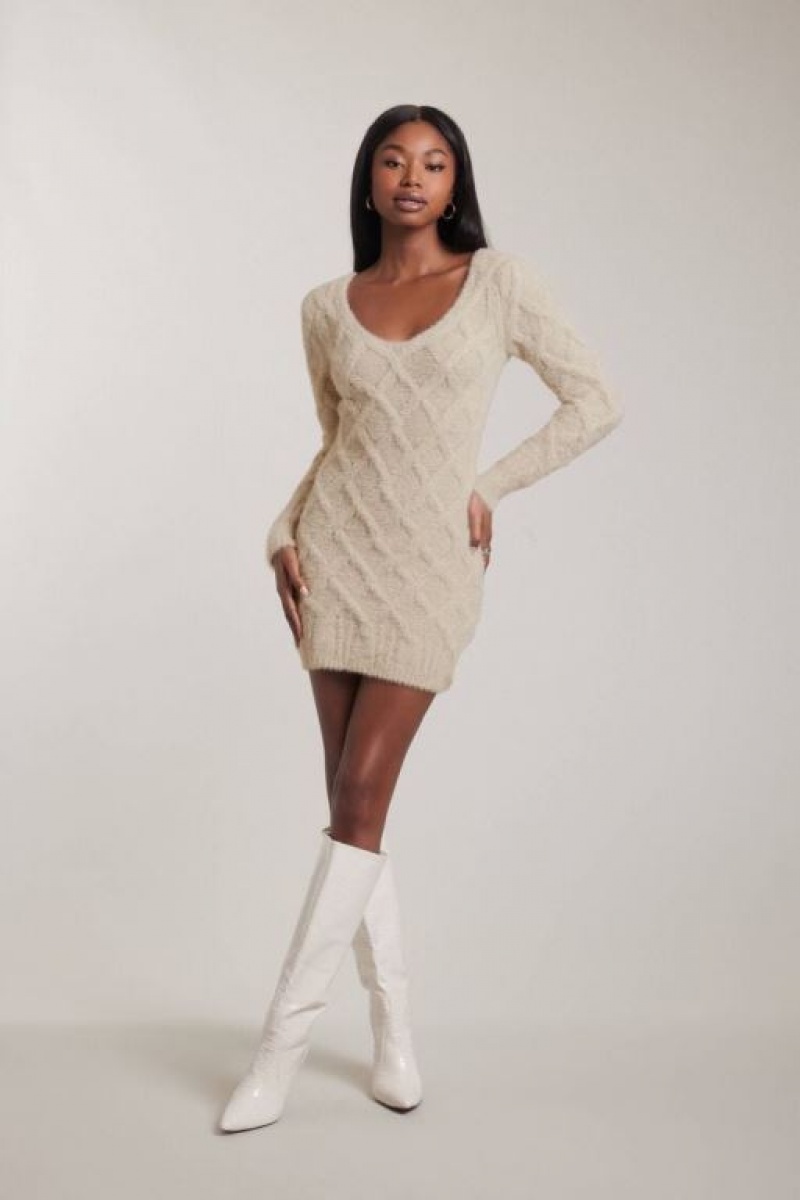 Vestido Forever 21 Fuzzy Knit Mini Mujer Gris Claro | QRR1m6v1jNJ