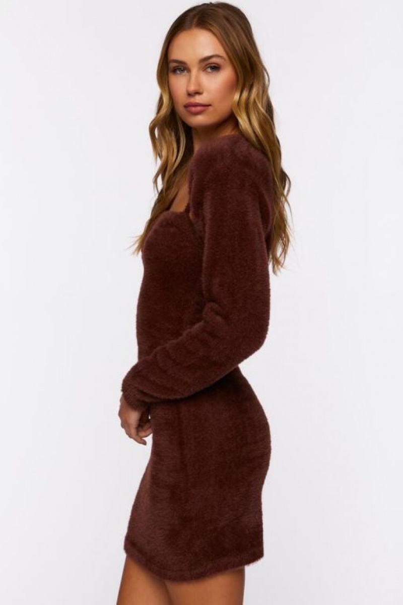 Vestido Forever 21 Fuzzy Mini Amp Shrug Set Mujer Chocolate | VrICISq2TB6