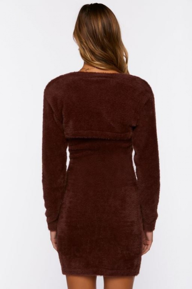 Vestido Forever 21 Fuzzy Mini Amp Shrug Set Mujer Chocolate | VrICISq2TB6