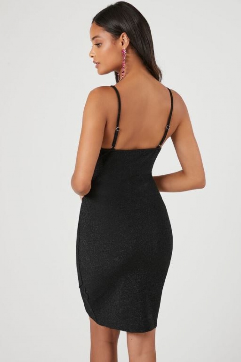 Vestido Forever 21 Glitter Knit Cami Mini Mujer Negras Negras | tDsgdQlQhDS