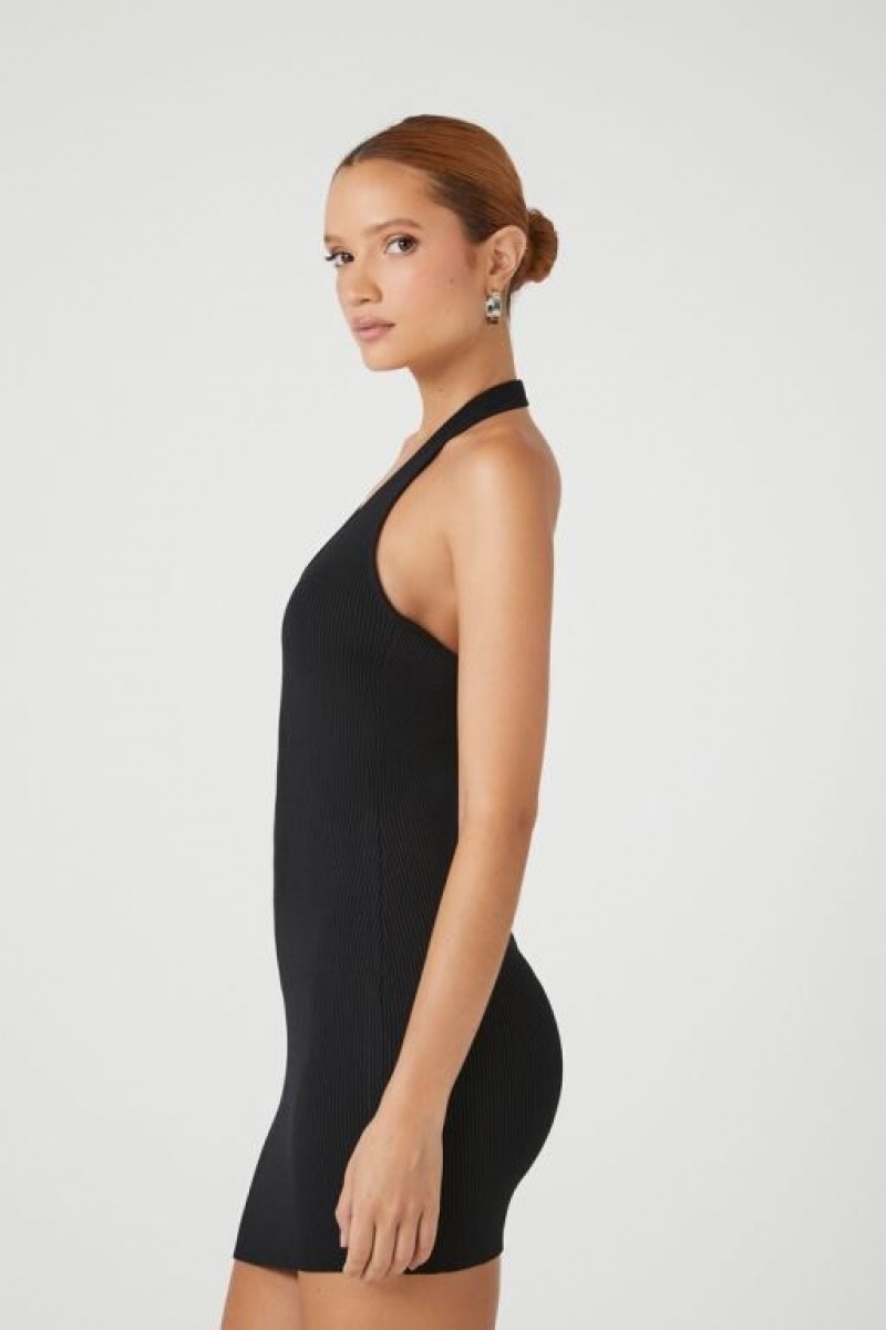 Vestido Forever 21 Halter Bodycon Mini Mujer Negras | PPPDBnoUsMl