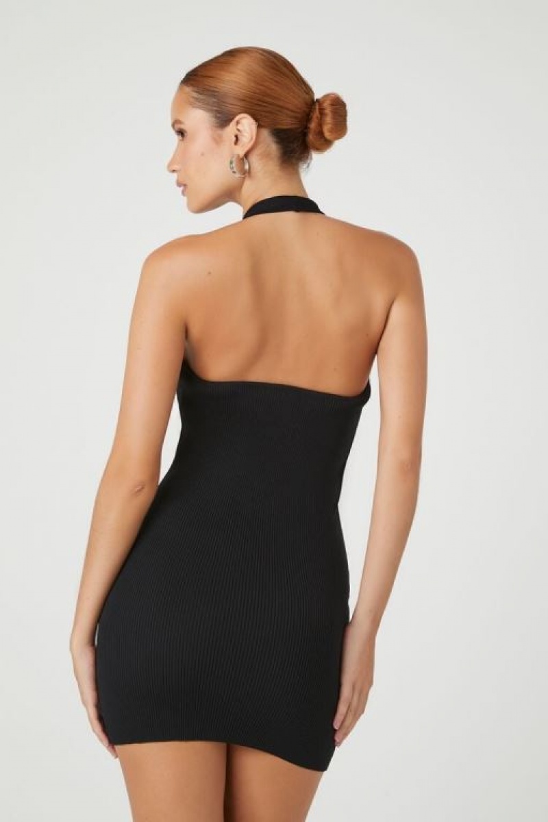 Vestido Forever 21 Halter Bodycon Mini Mujer Negras | PPPDBnoUsMl