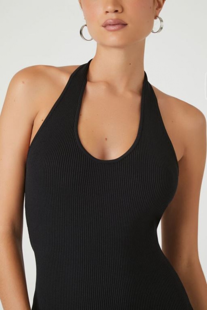 Vestido Forever 21 Halter Bodycon Mini Mujer Negras | PPPDBnoUsMl