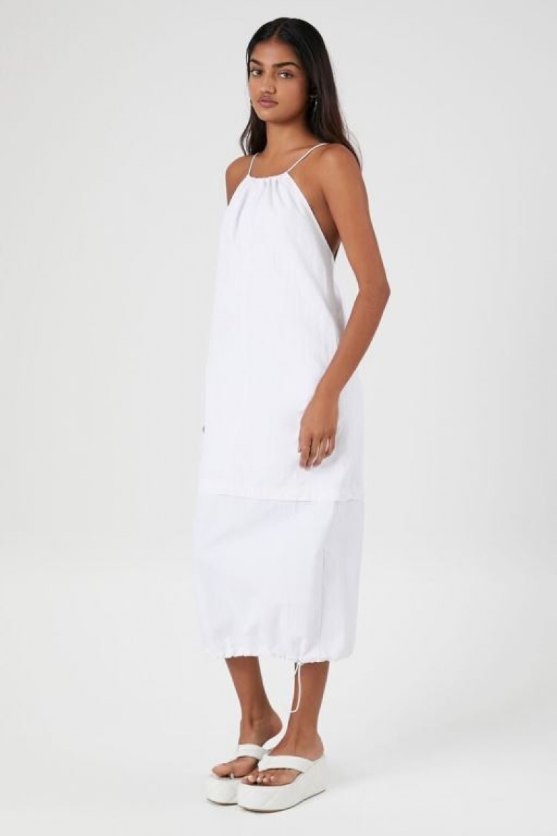 Vestido Forever 21 Halter Shift Midi Mujer Blancas | dH9fUW9CtYE