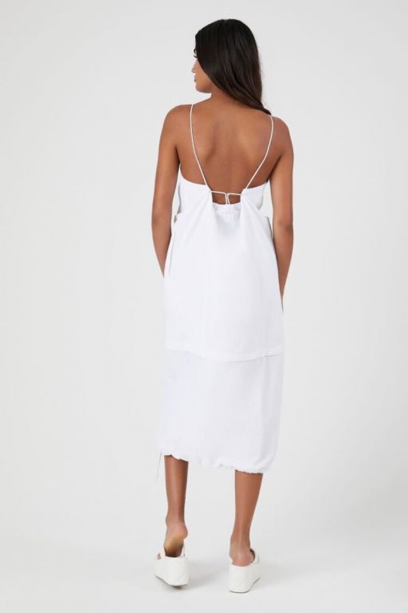 Vestido Forever 21 Halter Shift Midi Mujer Blancas | dH9fUW9CtYE