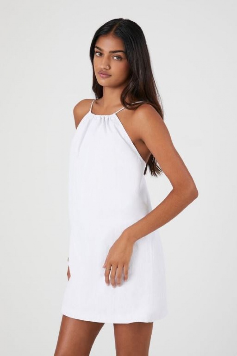 Vestido Forever 21 Halter Shift Midi Mujer Blancas | dH9fUW9CtYE