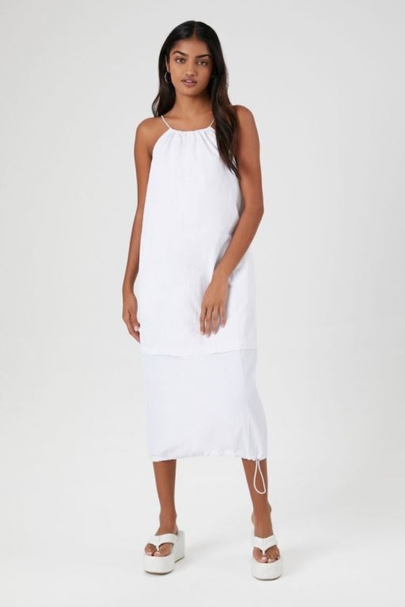 Vestido Forever 21 Halter Shift Midi Mujer Blancas | dH9fUW9CtYE