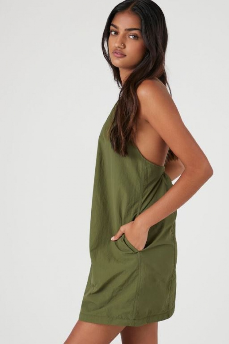 Vestido Forever 21 Halter Shift Midi Mujer Gris Verde | zlZsvCjRrj8