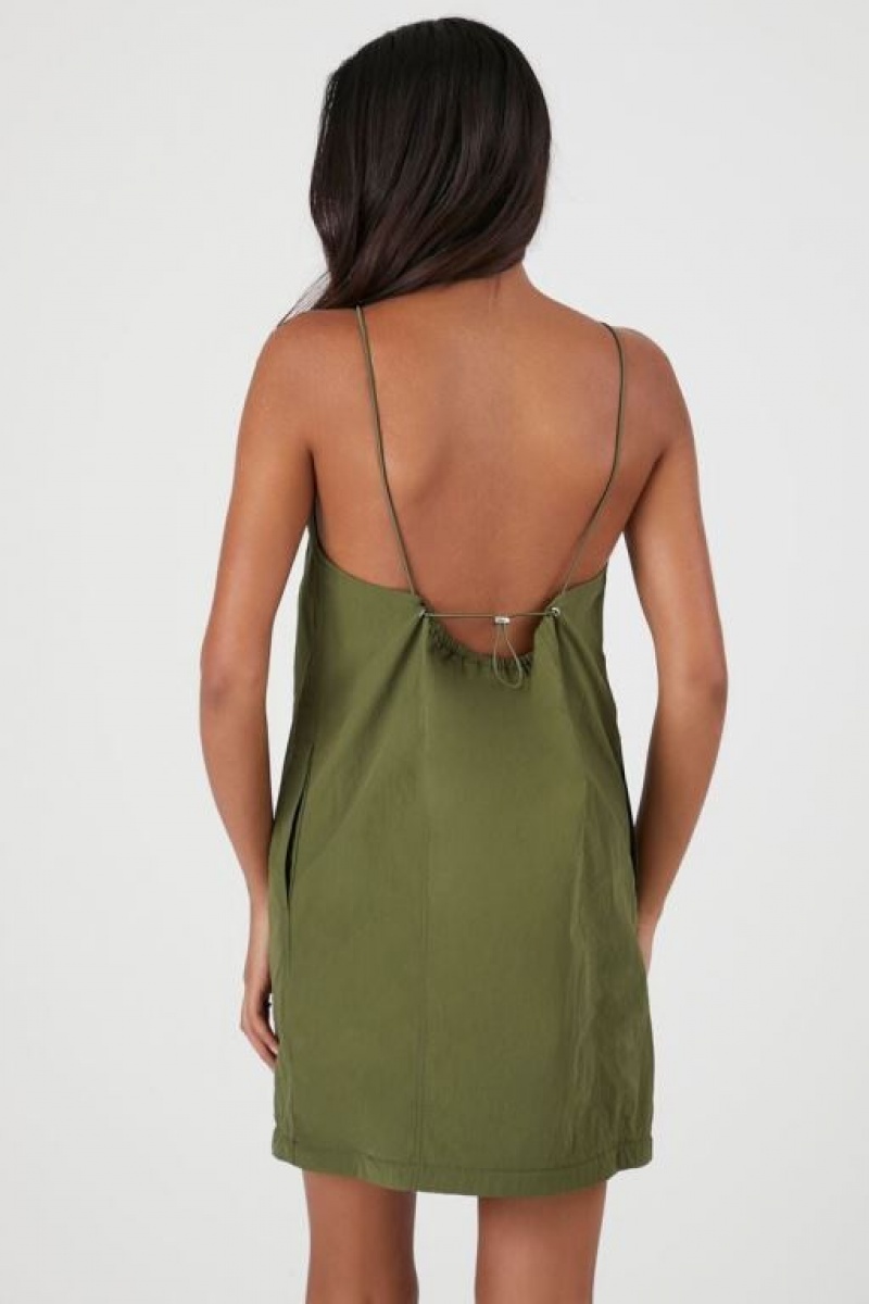 Vestido Forever 21 Halter Shift Midi Mujer Gris Verde | zlZsvCjRrj8